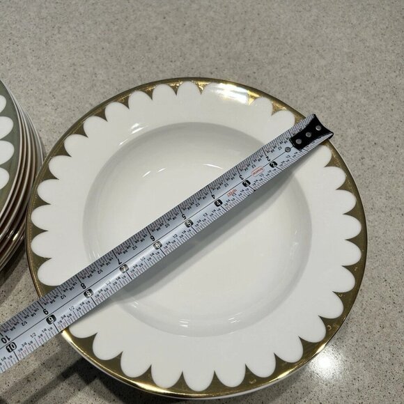 Joseph Sedgh NOY GP30 Gold White Set of Plates for 8 - Picture 3 of 7